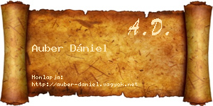 Auber Dániel névjegykártya